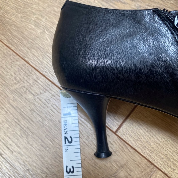 CORSO COMO Catania Black Leather Peep Toe Booties - Picture 13 of 14